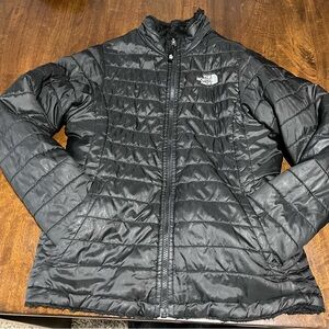 North Face black girls jacket L 14/16